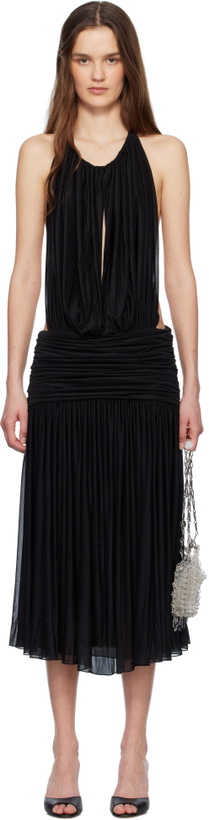Photo: Mirror Palais Black 'La Piscine' Lady Length Midi Dress