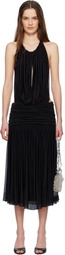 Mirror Palais Black 'La Piscine' Lady Length Midi Dress