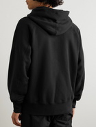 Nike - Logo-Embroidered Cotton-Jersey Hoodie - Black