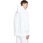 Champion Reverse Weave White Deconstructed Hoodie