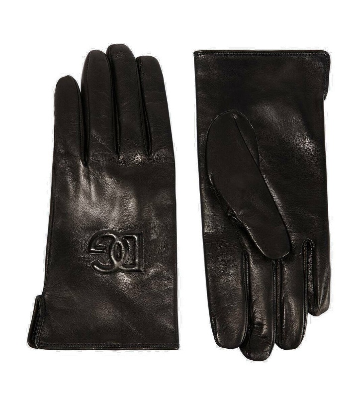 Photo: Dolce&Gabbana Logo leather gloves