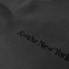 Awake NY Pigment Dyed Embroidered Crew Sweat in Black