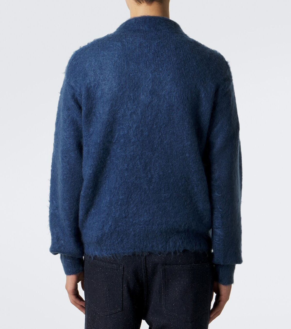Auralee Mohair and wool polo sweater