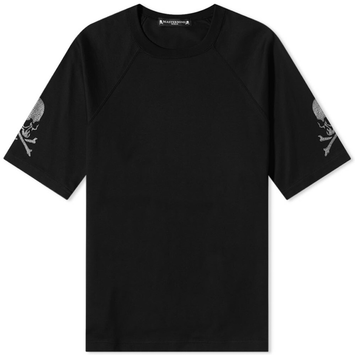Photo: MASTERMIND WORLD Men's Embroidery-Ish T-Shirt in Black