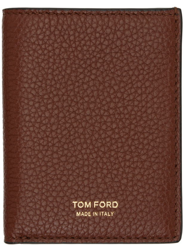 Photo: TOM FORD Brown Folding Card Holder