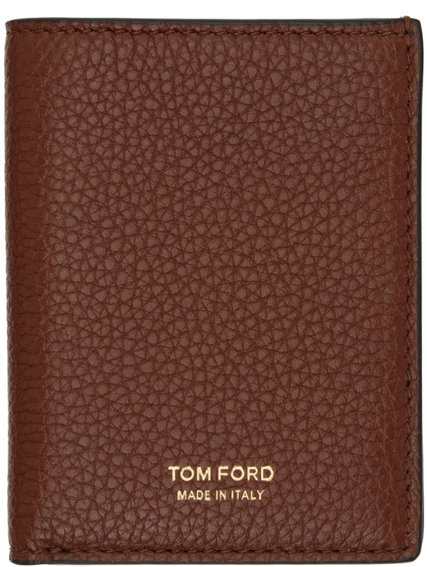 Photo: TOM FORD Brown Folding Card Holder