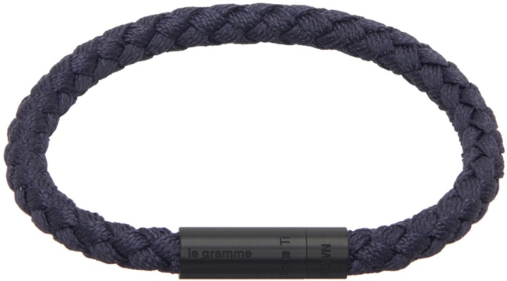 Photo: Le Gramme Navy 5g Nato Cable Bracelet