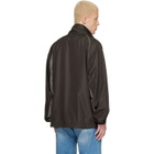 Maison Margiela Brown Contrast Panel Track Jacket