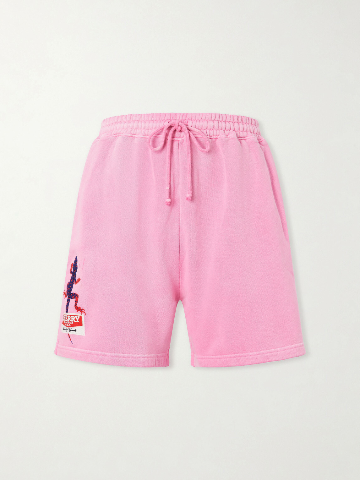 Cherry Los Angeles - Logo-Embroidered Cotton Shorts - Pink
