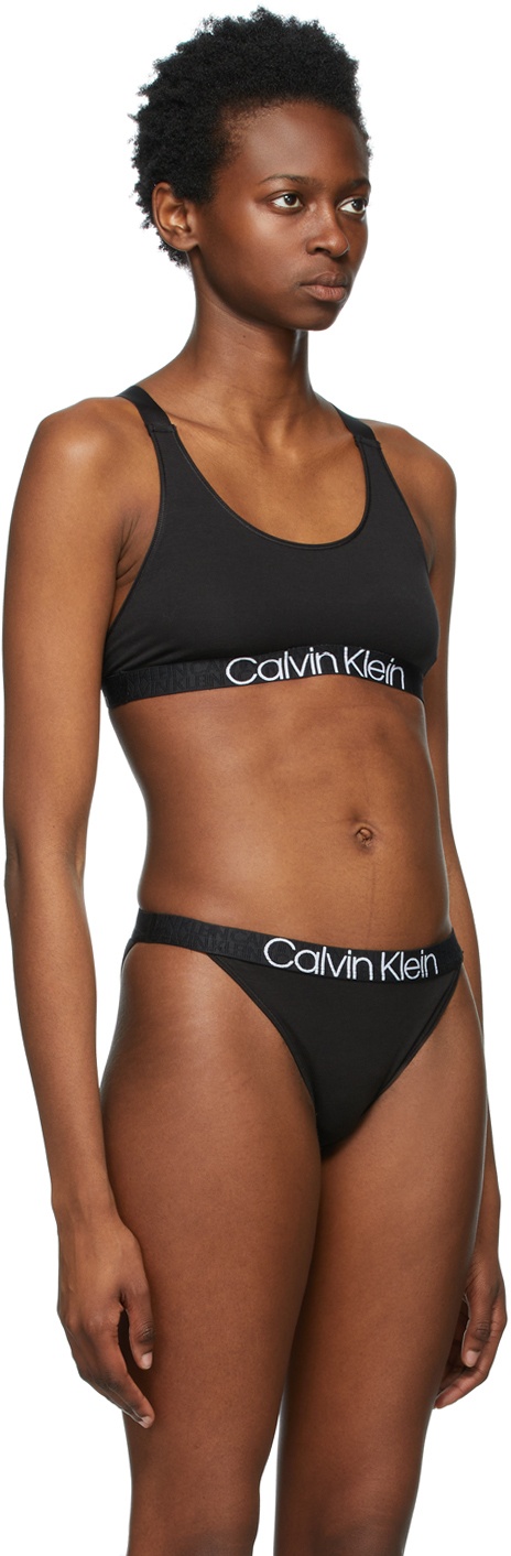 Calvin Klein Underwear WMNS BRA SET (UNLINED BRALETTE & THONG) Black/Red