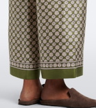 'S Max Mara Printed silk wide-leg pants