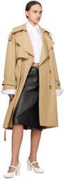 Sportmax Beige Ricamo Trench Coat