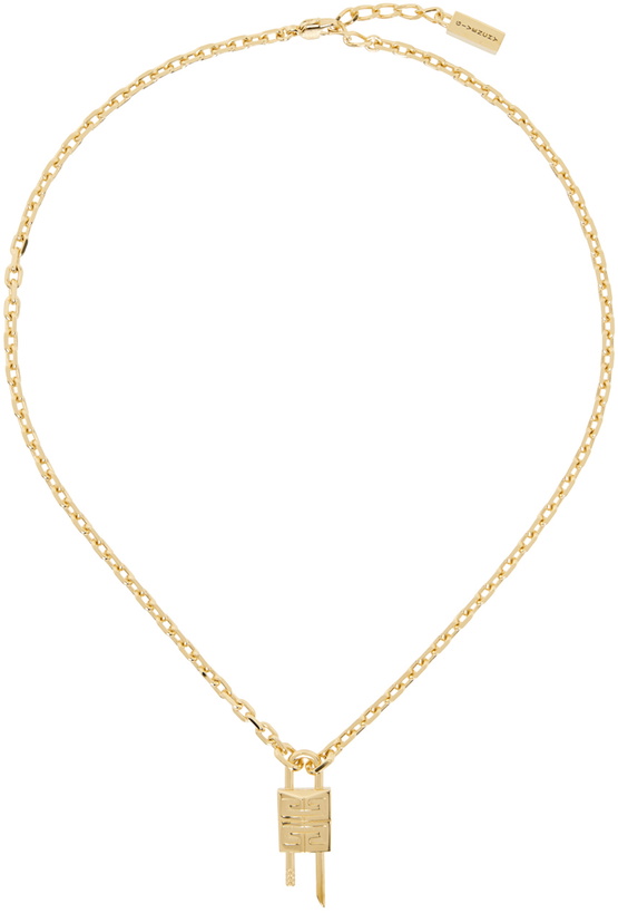 Photo: Givenchy Gold Mini Lock Necklace