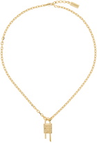 Givenchy Gold Mini Lock Necklace