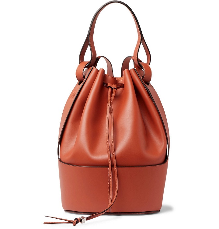 Photo: Loewe - Leather Backpack - Brown