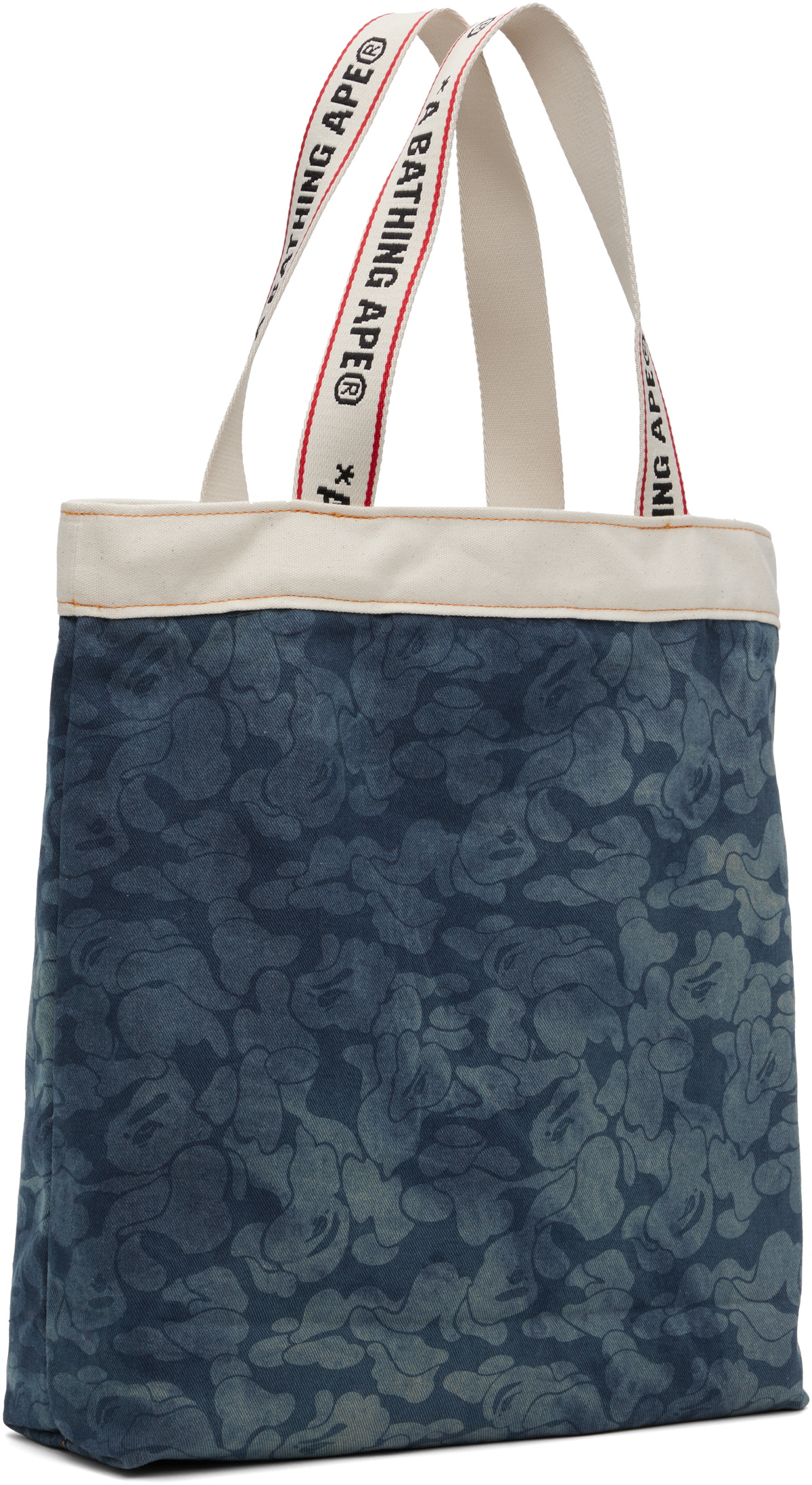 BAPE Blue Solid Camo Denim Tote A Bathing Ape