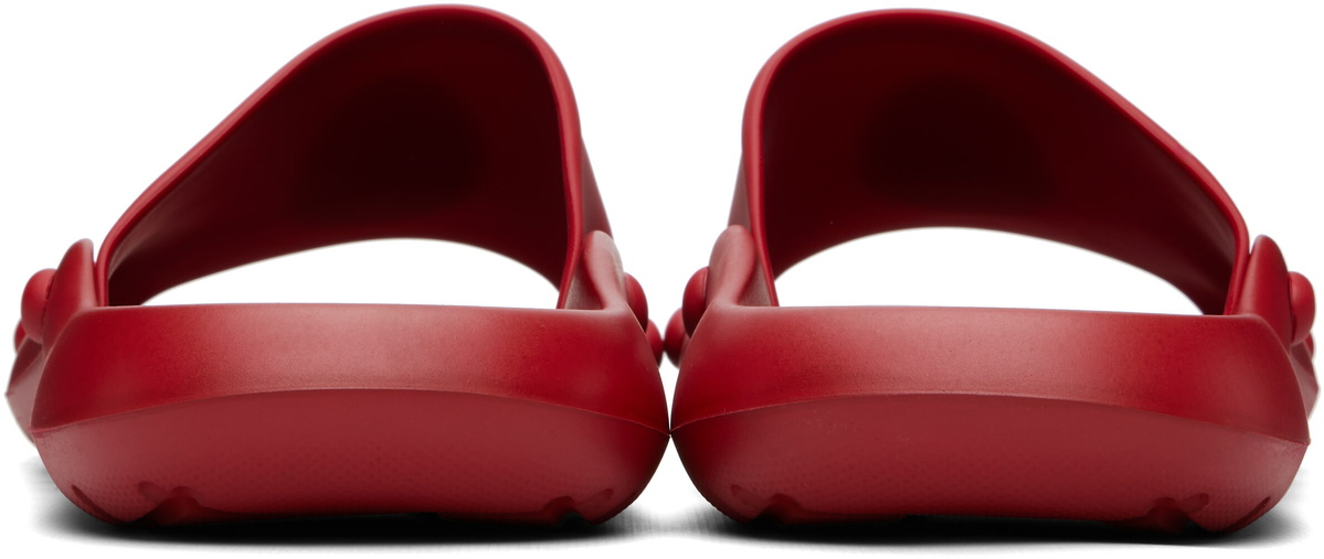 Versace Red Nettuno Rubber Slides