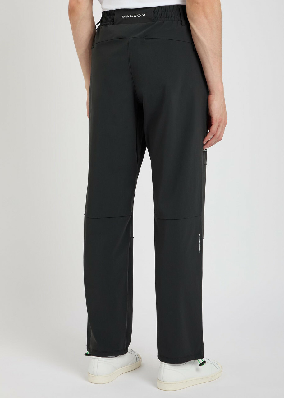 Malbon Performance Logo Stretch-nylon Trousers Black