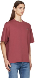 Kenzo Burgundy Loose-Fit K-Logo T-Shirt