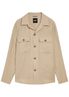 Boss Linen Overshirt Beige