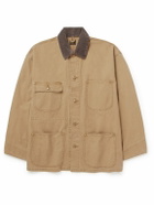 OrSlow - Corduroy-Trimmed Cotton-Canvas Chore Jacket - Brown