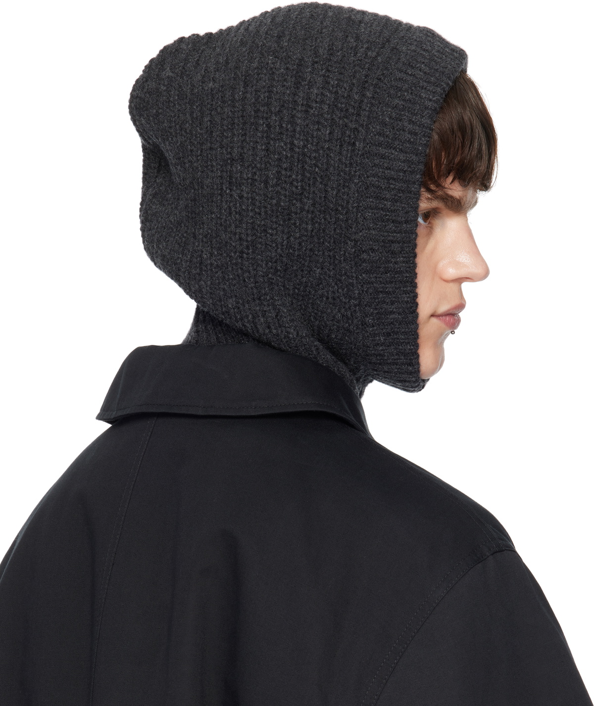 LEMAIRE HOOD HAT バラクラバ Lemaire Rib Hood in Black | Lyst