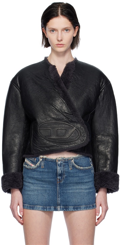 Photo: Diesel Black L-Shear Leather Jacket