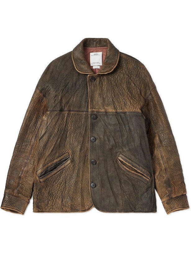 Photo: Visvim - Eton Crinkled-Leather Jacket - Brown