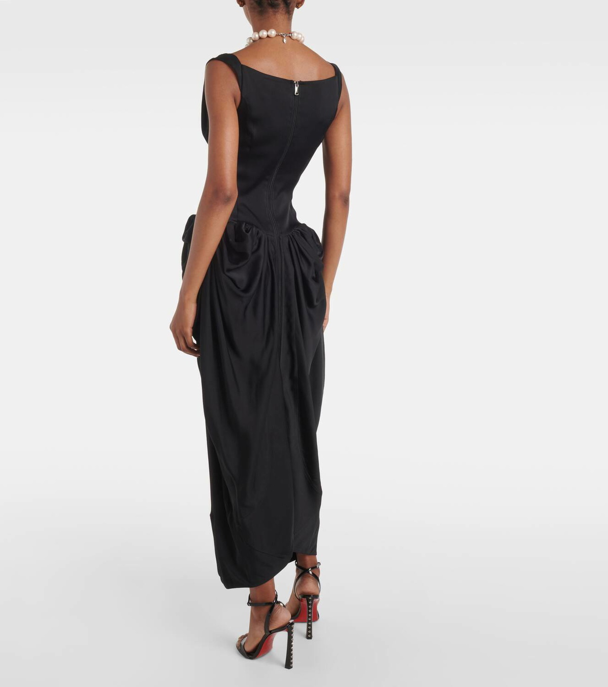 Vivienne Westwood Sunday Garden draped midi dress Vivienne Vivienne Westwood Sunday Garden draped midi dress Vivienne