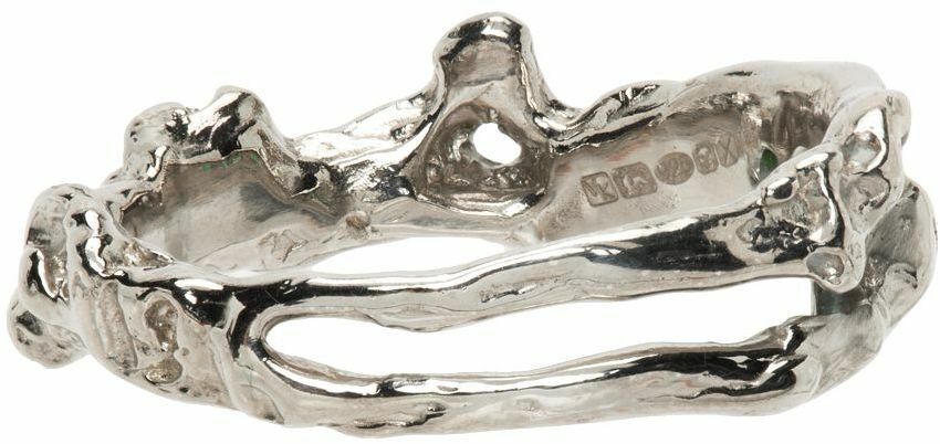 Vasiliki Silver Oysterling Gemstone Ring