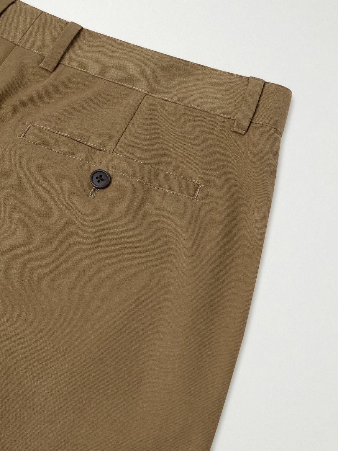 The Row - Belamy Straight-Leg Pleated Cotton and Cashmere-Blend GabardineTrousers - Neutrals