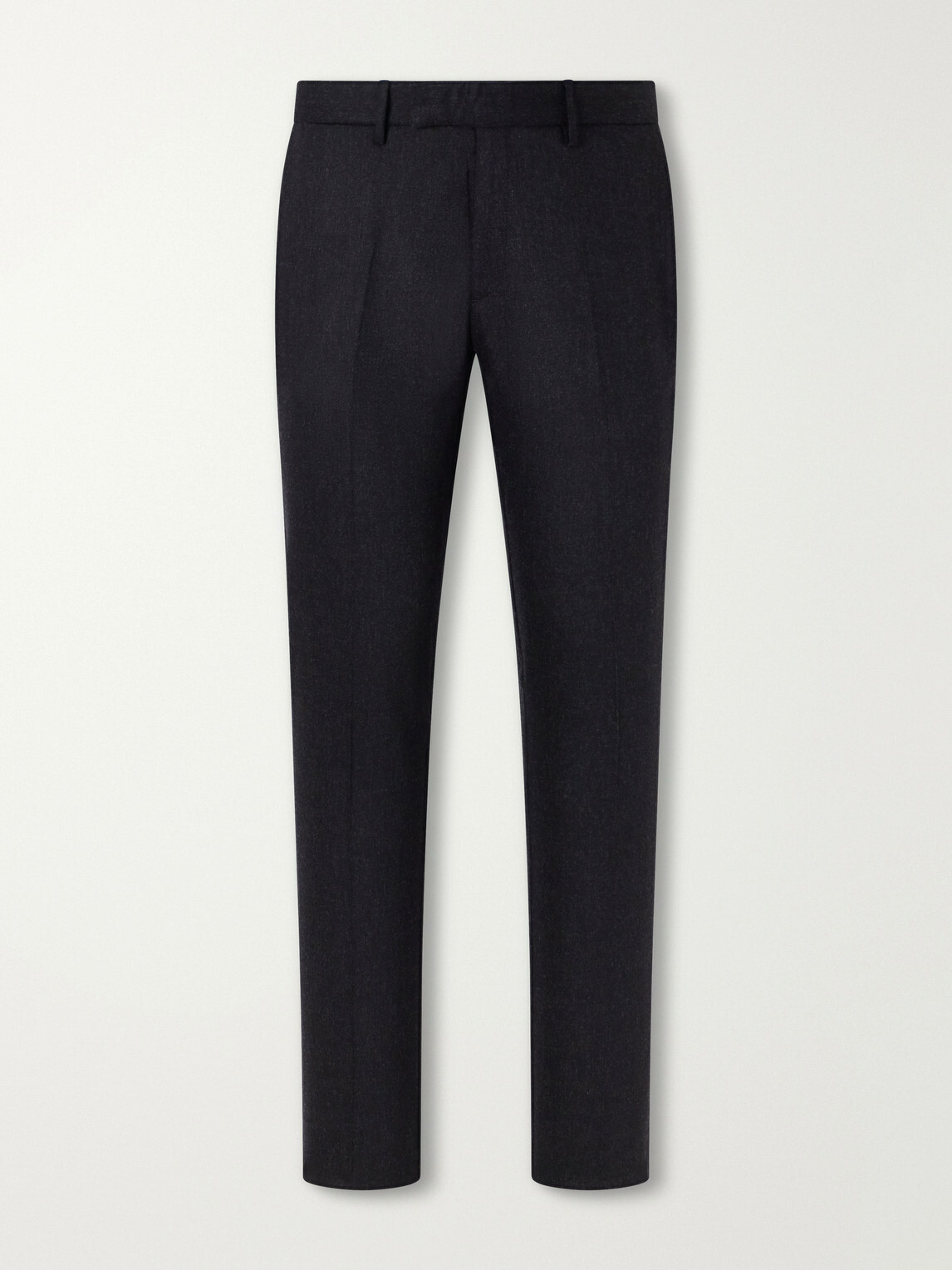 Sunspel - Straight-Leg Stretch Wool-Blend Flannel Trousers - Gray