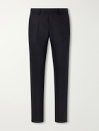 Sunspel - Straight-Leg Stretch Wool-Blend Flannel Trousers - Gray