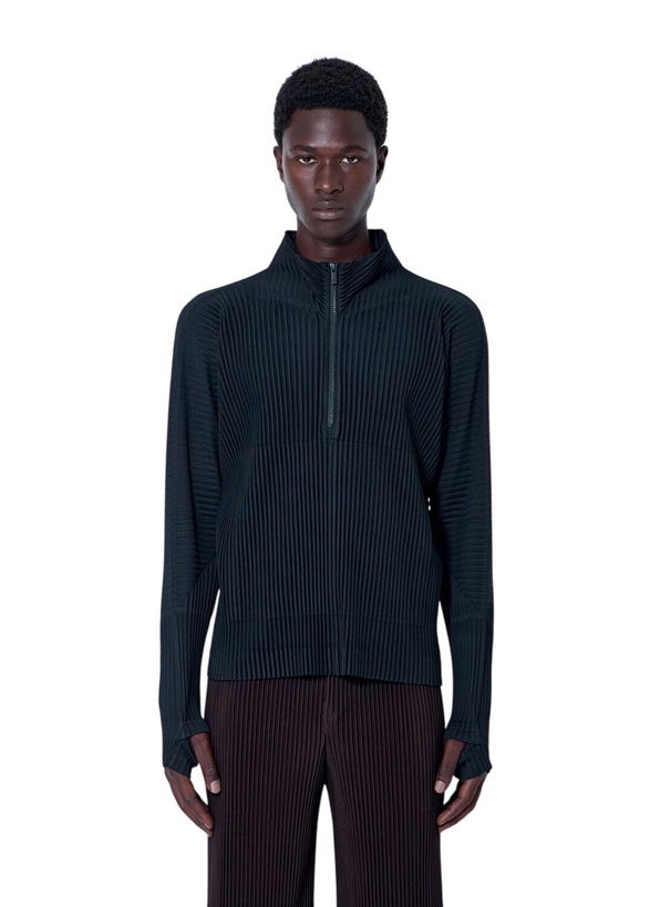 Photo: Homme Plissé Issey Miyake Pleated Half Zip Through Top