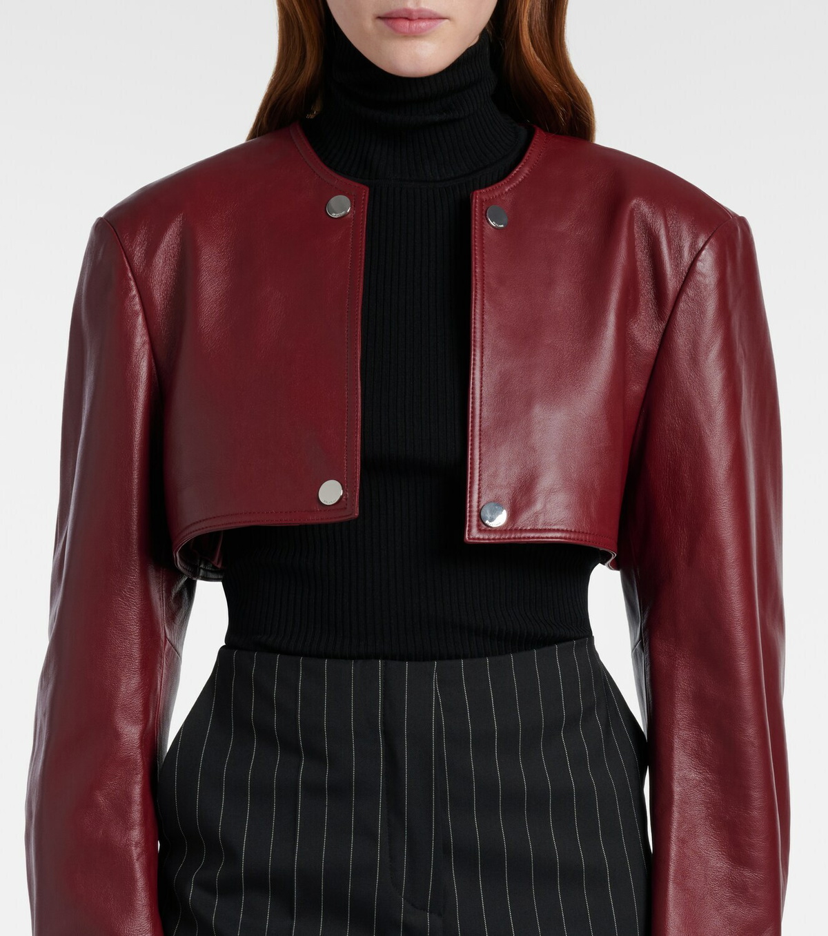 Sportmax Stenzone convertible leather jacket