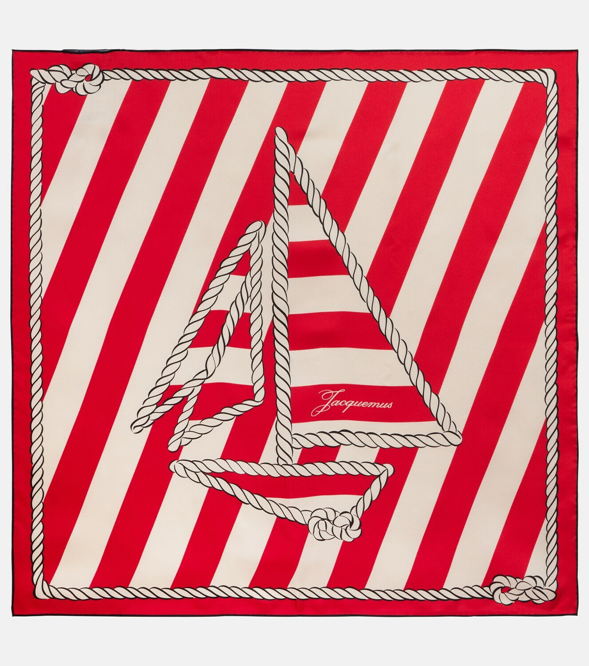 Jacquemus Bateau Corde printed silk scarf
