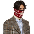 Gucci Red and White Mouth Opening Neck Warmer