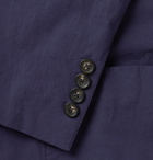 Ermenegildo Zegna - Navy Slim-Fit Unstructured Garment-Dyed Stretch-Cotton Blazer - Navy