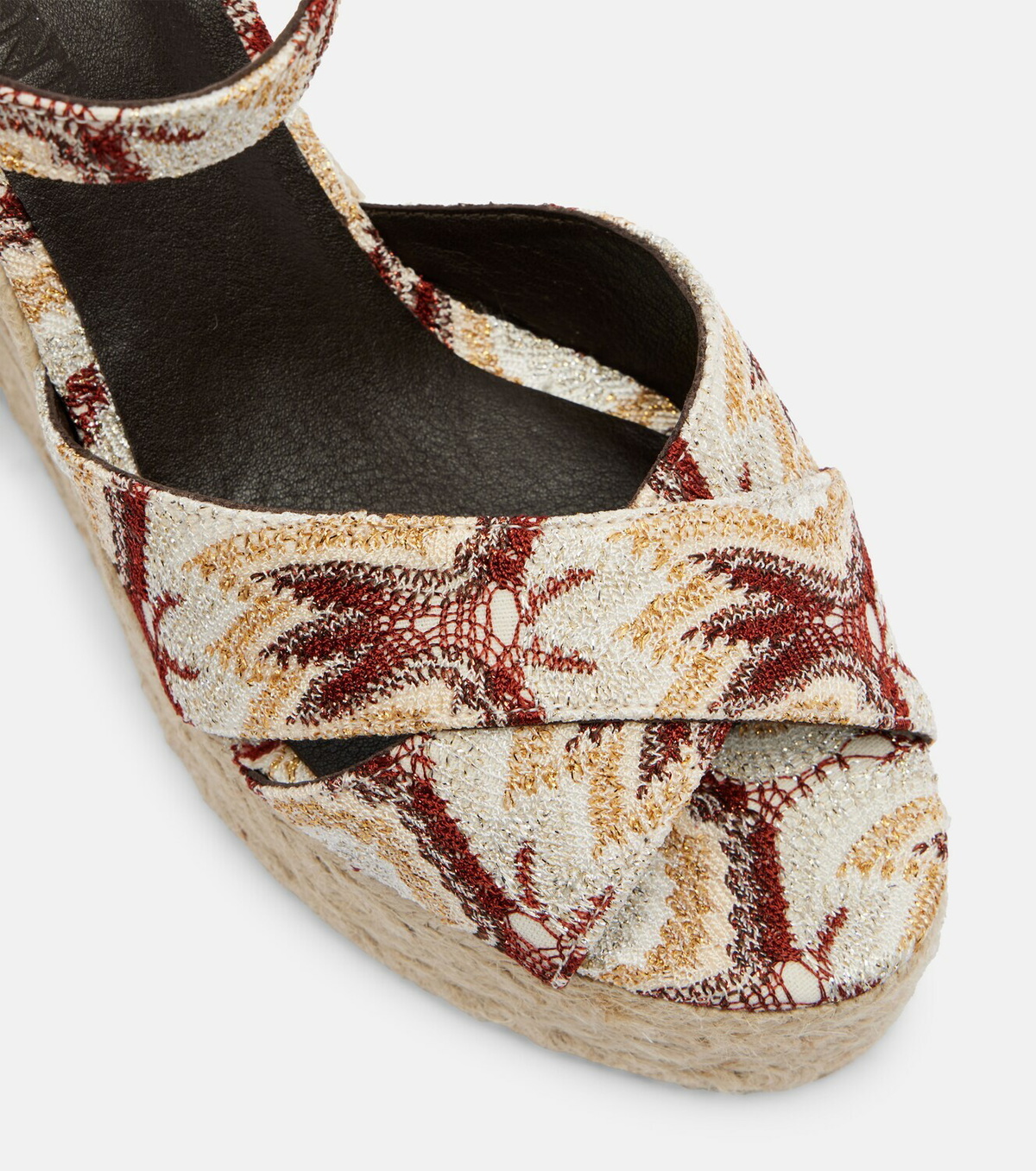 Missoni Carmen 110 lamé espadrille wedges