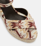 Missoni Carmen 110 lamé espadrille wedges