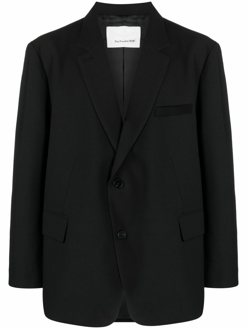 The Frankie Shop Black Beo Single-Breasted Blazer