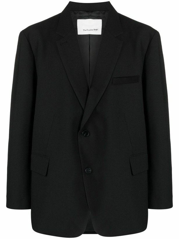 Photo: The Frankie Shop Black Beo Single-Breasted Blazer