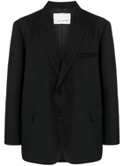 The Frankie Shop Black Beo Single-Breasted Blazer
