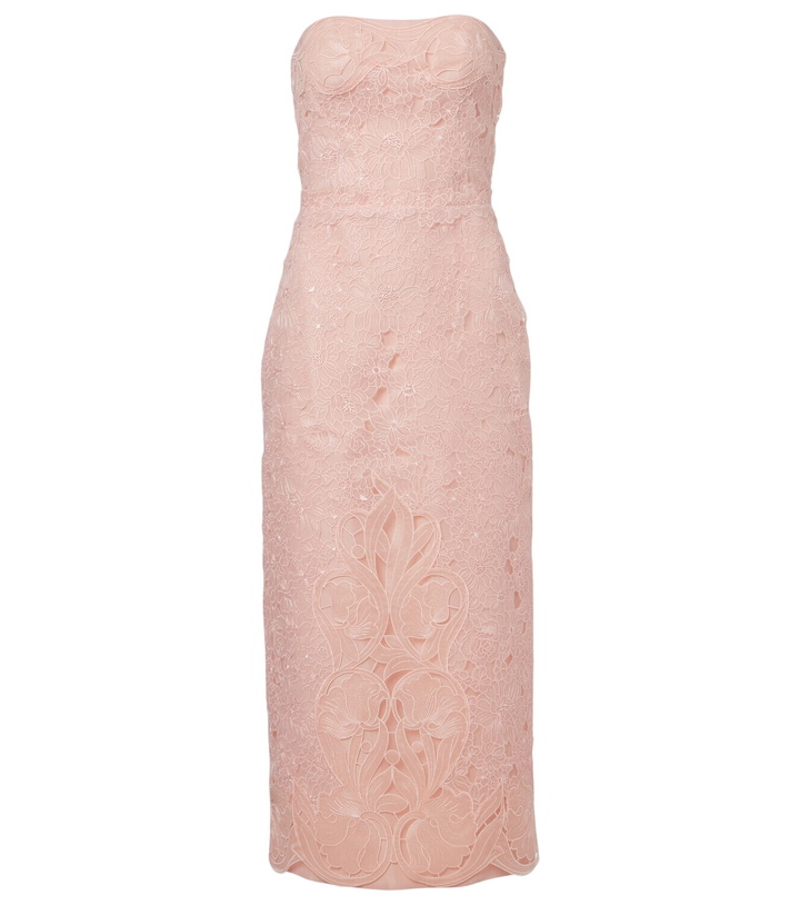Photo: Costarellos Jillie embroidered organza bustier gown