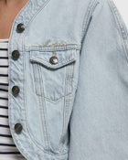 ROTATE Birger Christensen Round Sleeve Denim Jacket Blue Women