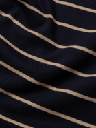Oliver Spencer - Webber Striped Cotton-Jersey T-Shirt - Blue