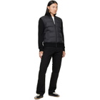 Moncler Black Padded Wool Zip-Up Down Cardigan
