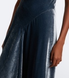 Altuzarra Drina draped velvet midi dress