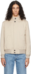 Brioni Beige Cotton Bomber Jacket