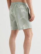 Mr P. - Straight-Leg Mid-Length Printed Swim Shorts - Green